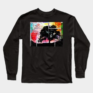 Tree Grunge in Tiles Long Sleeve T-Shirt